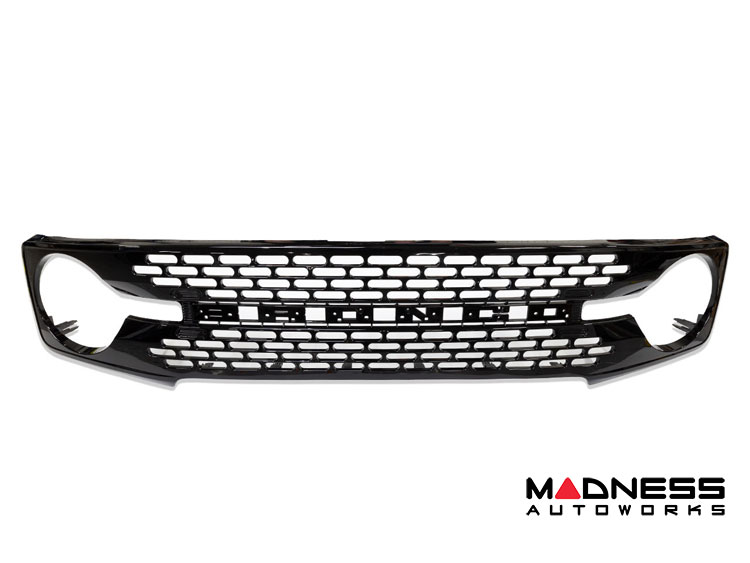 Ford Bronco Front Grille - OEM High End Style - IAG - I-Line - Gloss Black